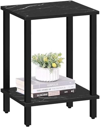 TUTOTAK End Table, Side Table, Nightstand, 2-Tier Storage Shelf by ChoosetutotakFurnitureBuildYourCozyHome