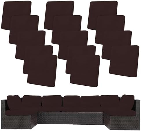14 Pcs Outdoor Cushion Covers, Patio Sofa Cushion Covers Replacement by BIETYONE