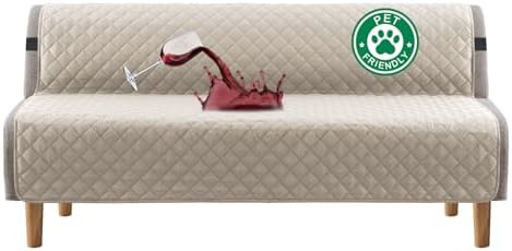 Turquoize 100% Waterproof Futon Cover Slipcover Armless Sofa Protector by Turquoize