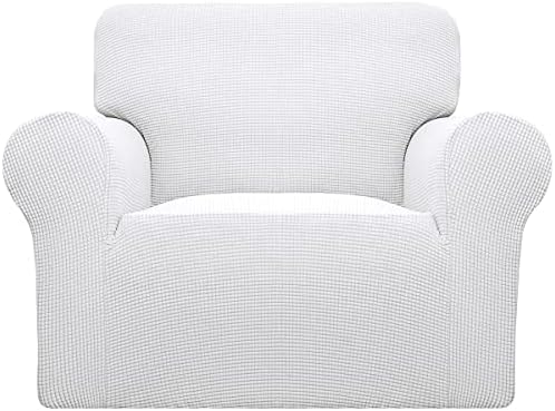 Easy-Going Stretch Oversized Chair Slipcover with Arm Washable Snow White by Easy-Going