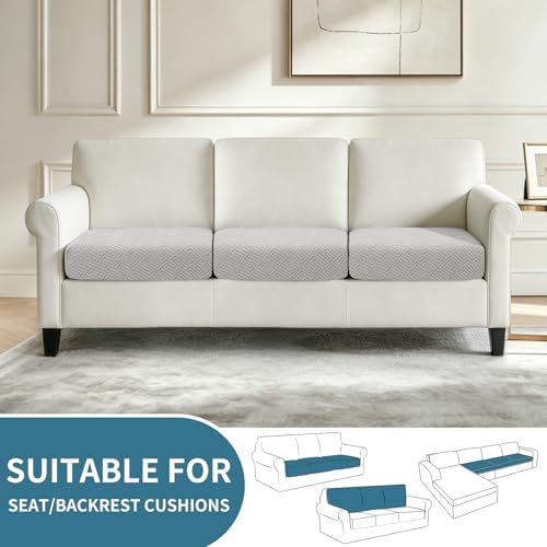 XINEAGE 3 Piece Stretch Couch Cushion Covers Individual Sofa Slipcovers - Image 2