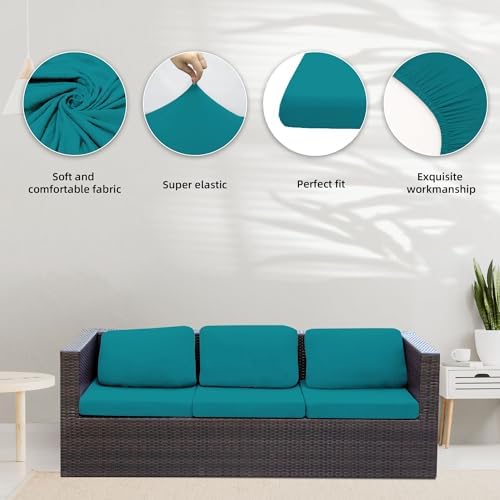 8 Pcs Outdoor Cushion Covers, Patio Sofa Cushion Covers Replacement - Image 4