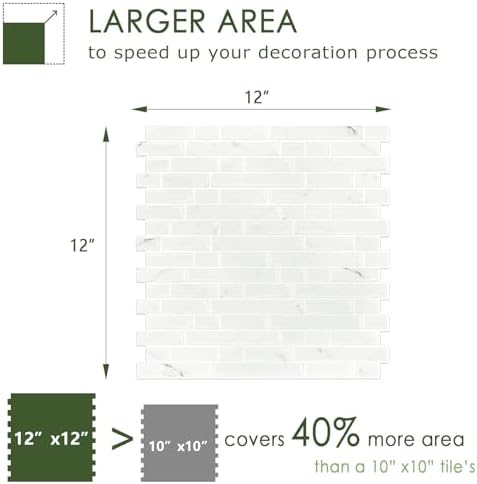 STICKGOO Peel and Stick Wall Tile Self-Adhesive Backsplash Thicker Design - Image 5