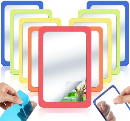 Dandat 10 Pcs 6x4 Shatter Proof Unbreakable Kids Mirrors, Warm Colors by Dandat