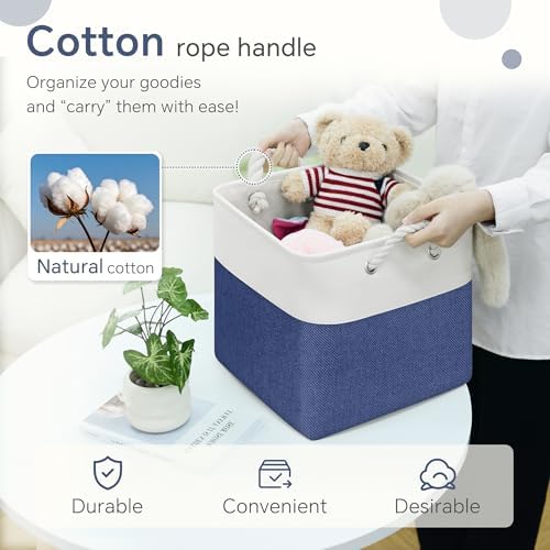 FinishingBo 11 inch Cube Storage Bin with Handles 6 Pack - Image 4