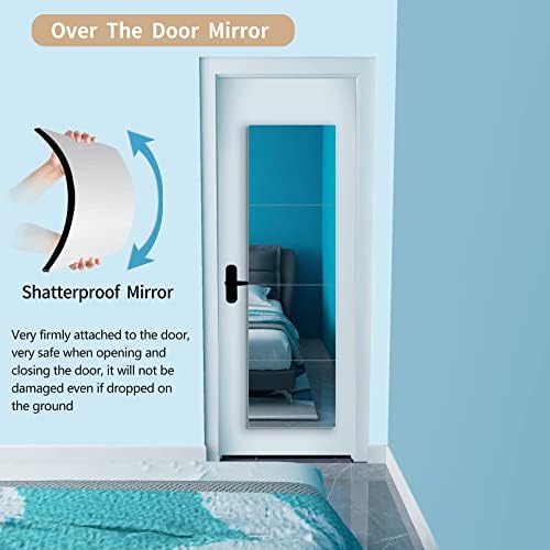 Full Length Mirror for Kids Safety Shatterproof Mirror, Plastic Wall Mirrors, Made Of Acrylic Mirrors, 4 Pcs 12.02"x12.02", Long Bedroom Door Closet Mirror's, Workout For Home Gym Body Mirror's - Image 3