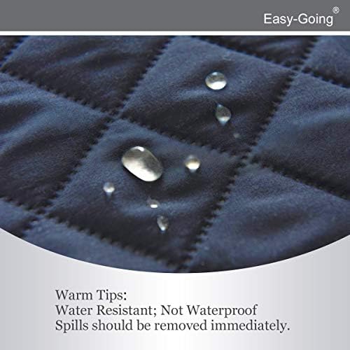 Easy-Going Reversible Couch Cover, 2 Cushion Sofa, Dark Blue/Light Blue - Image 4