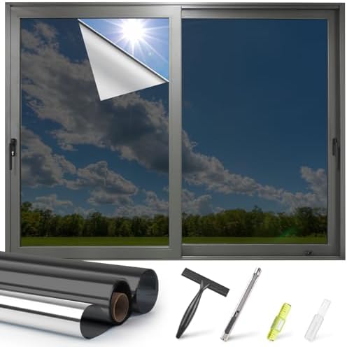 Kromapolis One Way Window Privacy Film, Black Silver, 17.5″ x 78.7″ by Kromapolis