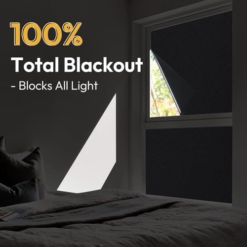 rabbitgoo Blackout Window Film 100% Light Blocking with Kit, 17.5" x 78.7" - Image 2