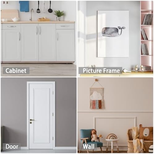 Trimold 118" x 2.4" Lightweight Peel and Stick Chair Rail Molding, Flexible Accent Wall Trim for Home Decoration & Protection - Image 6