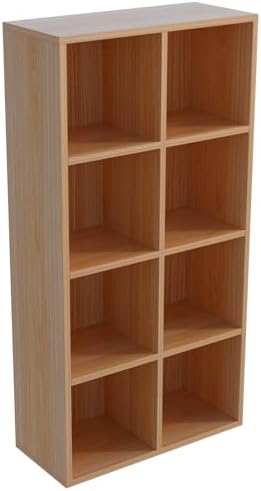 OSCHF 8-Cube Storage Shelf Bookcase, Oak by OSCHF
