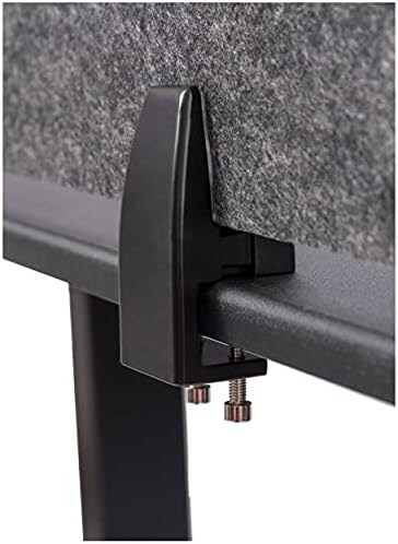 Stand Up Desk Store ReFocus Raw Clamp-On Acoustic Desk Divider Mounted Privacy Panel to Reduce Noise and Visual Distractions (Anthracite Gray, 47.25" x 16") - Image 6