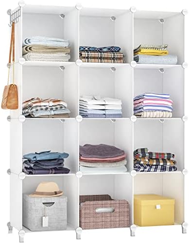 HOMIDEC Closet Organizers and Storage, 12 Cube Storage Organizer, White by DecorateYourHome