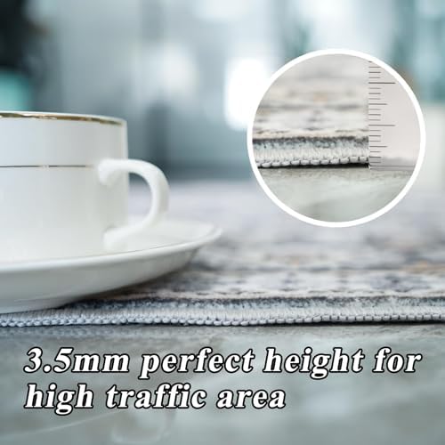 Large Area Rug 10x14 Non-slip: Washable Rug for Living Room Floor Black - Image 6