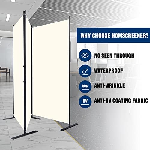 Room Divider 3 Panel-102''Wide,6FT Room Dividers and Folding Privacy Screen - Image 2