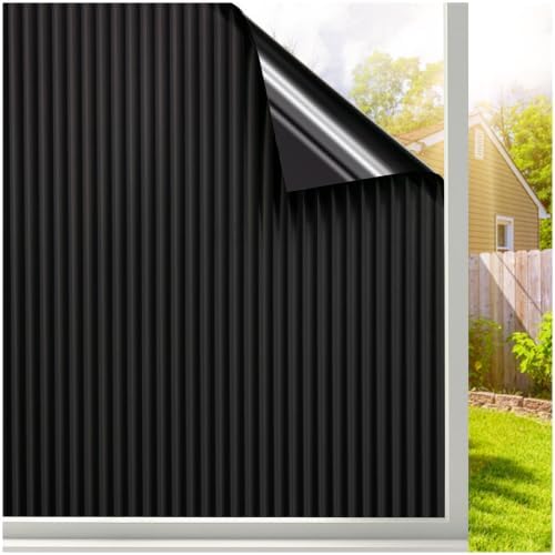 Coavas Blackout Window Privacy Film, Reeded Glass, 23.6"x78.7" by Coavas