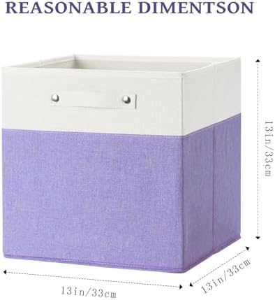 FinishingBo 13x13x13 Storage Cube Bins 6 Pack, Cube Shelf Baskets - Image 3