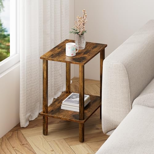 TUTOTAK End Table, Side Table, Nightstand, 2-Tier Storage Shelf - Image 7