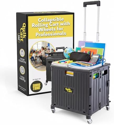 dbest Products Quik Cart 360 Collapsible Rolling Crate on Wheels - Black by dbestproductsInc