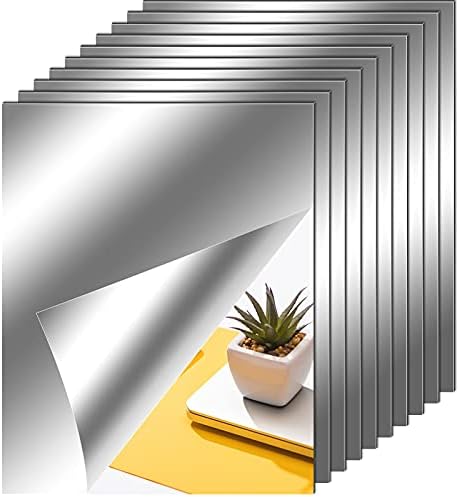 Zonon 10 Pieces Flexible Mirror Sheets Self Adhesive,8 X 10 Inches by Zonon