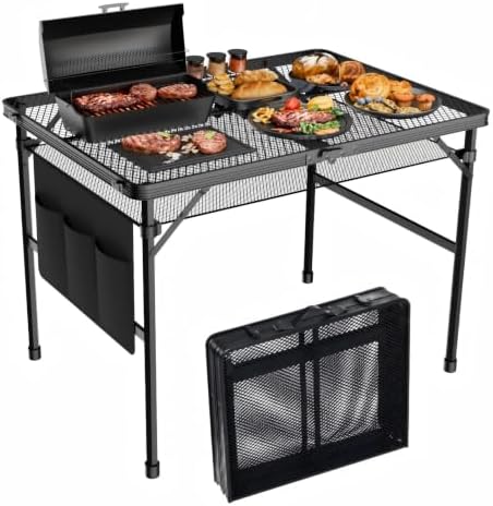 WildFinder Folding Grill Table, 3x2 FT Portable Camping Table, Foldable by WildFinder