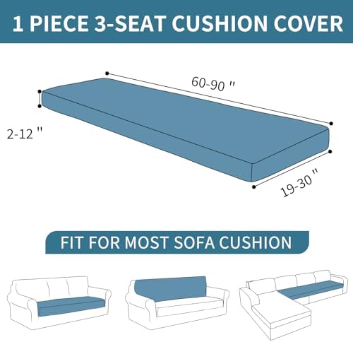 XINEAGE 4 Piece XL Stretch Couch Cushion Covers Individual Sofa Slipcovers - Image 3