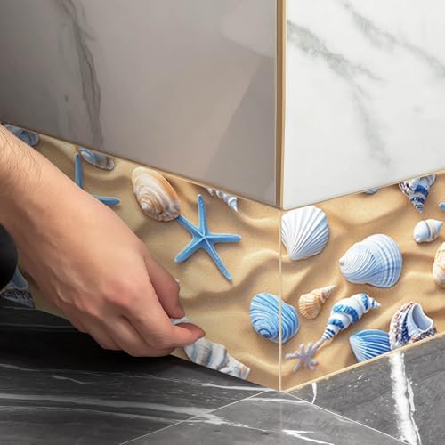 IVN Wallpaper Border Peel and Stick Wall Beach Starfish Seashell 4x196 Inch - Image 6