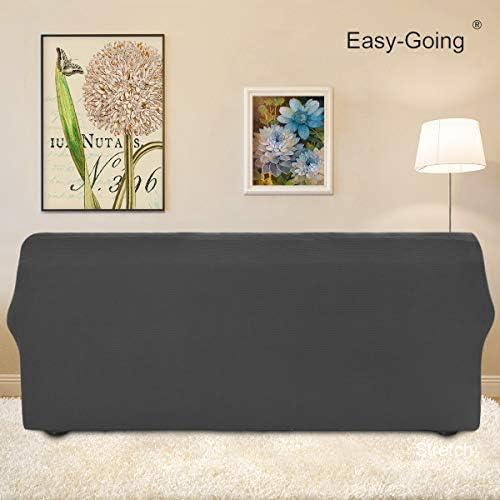 Easy-Going Stretch Oversized Sofa Couch Slipcover Washable Dark Gray - Image 4
