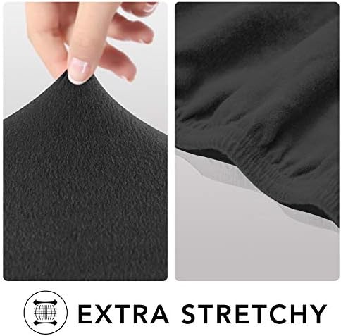 PureFit Stretch Couch Covers for Sofa Large Sofa Slipcovers Dark Gray - Image 4