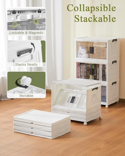 OlarHike 144QT Storage Bins with Lids for Closets, Office, Dorm, 3 Pack - Image 5