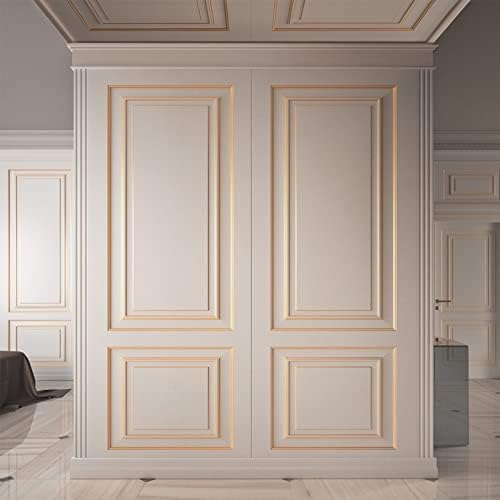 Trimold Matte Gold Molding Trim Peel and Stick, Flexible Mirror Border Design, Wall Ceiling Floor Cabinet Tile Edge Moulding, 5m x 0.66cm - Image 6