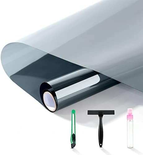 FuFin One-Way Window Privacy Film with Tools, Silver 27.6"×78.7" by FuFinWINDOWFILM