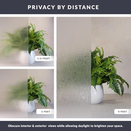 Rain Window Privacy Film by Artscape - Decorative Textured Glass Design, Static Cling, Blocks Views, Not Light, UV Protection, Non-Adhesive Water-Applied Installation, Made in USA - 36 x 72 Inch - Image 4