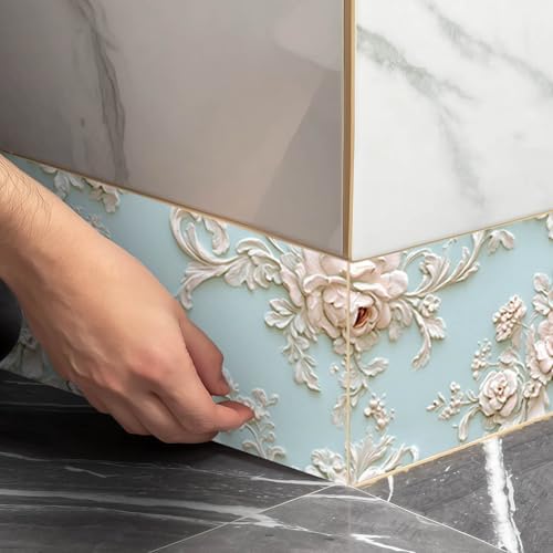 IVN Wallpaper Border Peel and Stick Wall Vintage Baroque Rose 4x196 Inch - Image 6