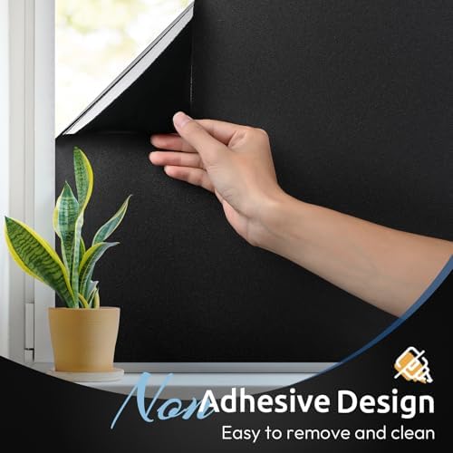 rabbitgoo Blackout Window Film Room Darkening Light Blocking 23.6" x 78.7" - Image 4