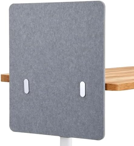 Desk Privacy Panel, Gray Clamp-On Divider for Office & Home by Vandebiao