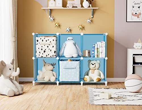 Portable Closet 6 Cube Closet Organizer and Storage Shelf Bookcase with Metal Hammer, Organizer Cabinet for Kids, Bedroom, Bathroom - Image 6