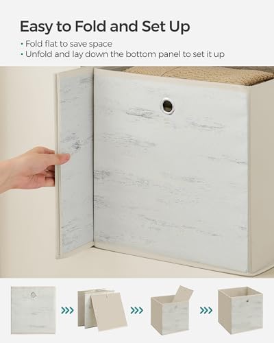 SONGMICS Storage Cubes, Set of 6, 13-Inch Foldable Closet Organizers - Image 3