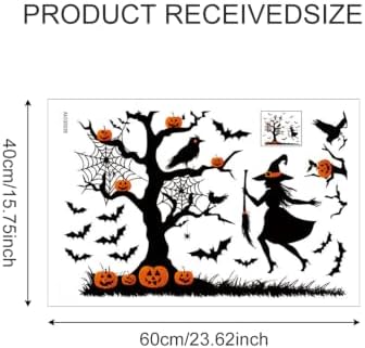 Witch Wall Decals Peel and Stick Halloween Wall Stickers, Spooky Witch Removable Vinyl Wall Decor, Magic Theme Wall Art for Bedroom Party Home Decoration - Image 2