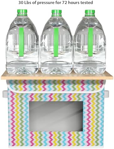 Univivi Fabric Foldable Storage Boxes with Lids, 4 Pack, Colorful - Image 3