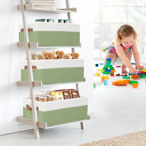 3 Pack Large Capacity Storage Bins Closet Organizer for Shelves - Image 2