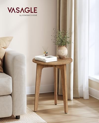 VASAGLE Side Table, 1-Tier Small Round End Table, Nightstand - Image 3