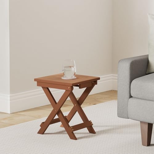 Furinno TIOMAN Outdoor Adirondack Folding Patio Table, Natural - Image 2