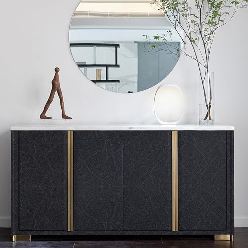 QDYMXUN Pure Black Silk Grain Peel & Stick Wallpaper Border, PVC Self Adhesive Removable Contact Paper, Waterproof Mirror Frame Sticker for Bathroom, Kitchen and DIY Decor (394''L x 3.94''W) - Image 7