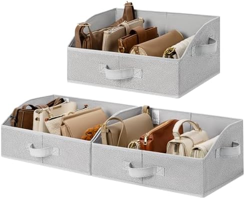 GRANNY SAYS Trapezoid Closet Storage Bins, Medium, Gray, 3-Pack by GRANNYSAYS