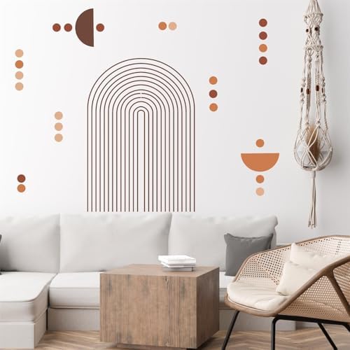 Large Arch Wall Decal Boho Arch Wall Stickers Geometric Line Sticker Minimalist Art Modern Sticker Abstract Geometric Peel and Stick Decals for Bedroom Living Room Decor - Image 3