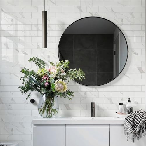 Vamos Tile 100-Piece Peel and Stick Backsplash Seamless Tile,3''x6'' Glossy Statury White Marble with White Grout PVC Subway Tile,Stick on Backsplash for Kitchen/Bathroom/Laundry Room - Image 7