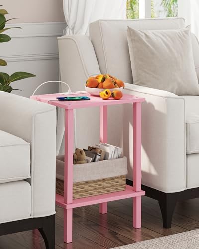 TUTOTAK End Table with Charging Station, Side Table Set of 2, Nightstand - Image 4