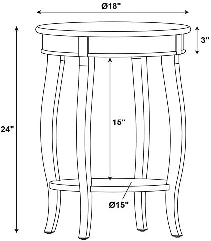 Powell Furniture Powell Hazelnut Round Shelf Table,, 18"L x 18"W x 24"H - Image 3