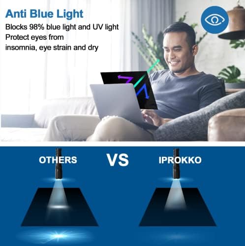 Laptop Privacy Screen 14 Inch for HP Dell Acer Asus Lenovo Thinkpad Envy Xps, 16:10 Aspect IPROKKO Removable 14in Anti Blue Light Glare Privacy Filter Shield, Anti Spy Computer Monitor Security - Image 5